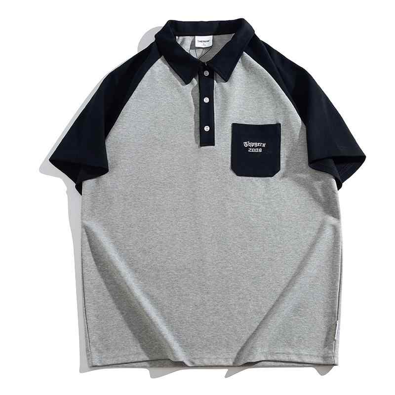 ポロシャツ メンズ おしゃれ 大きいサイズ 半袖 ラグランスリーブ 切り替え配色 夏 ゆったり カジュアル