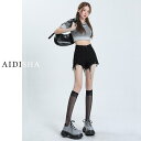 デニム ショートパンツ レディース ダメージ 夏 ハイウエスト アメリカン スリム ボタン ポケット 黒 普段使い カジュアル おしゃれ