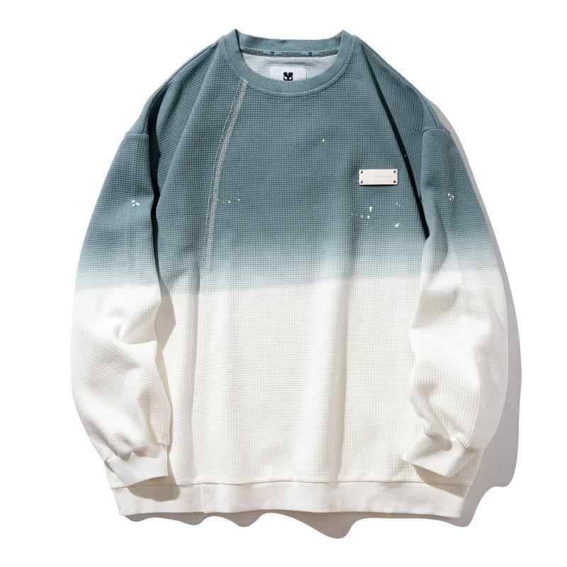 スウェット メンズ おしゃれ 大きいサイズ ゆったり グラデーション クルーネック 春 カジュアル