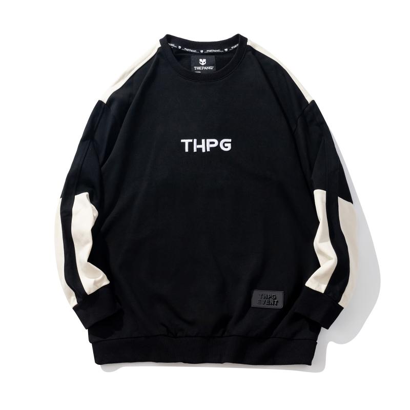 スウェット メンズ おしゃれ 大きいサイズ ゆったり 春 配色 長袖 クルーネック カジュアル ロゴ切替