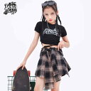 へそ出し トップス キッズ 女の子 半袖 長袖 Tシャツ キュロット パンツ セットアップ 夏 ショート ラウンドネック クロップド ダンス ヒップホップ スト...