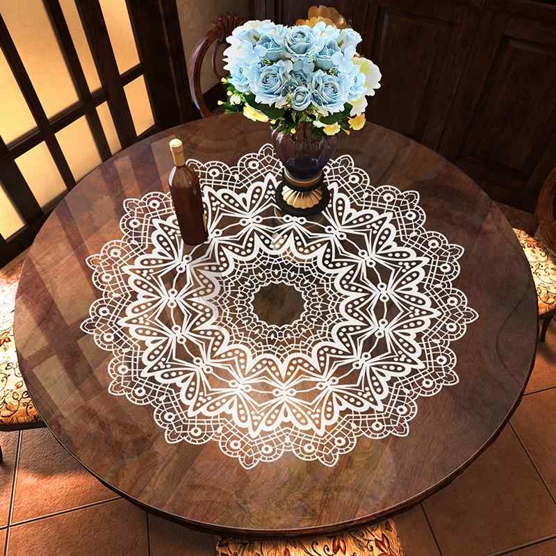 テーブルセンタークロス レース PVC 防水 耐油 ダイニング チェスト インテリア 装飾 多用途 防塵 保護 シンプル モダン エレガント おしゃれ 白 黄 ゴールド