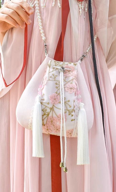 チャイナ バッグ ショルダーバッグ レディース レトロ ハンドバッグ エスニック ベルベット 梅 生地 キ..