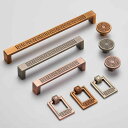 ドアハンドル アンティーク 調 引き手 引戸 キャビネット リング型 取っ手 クローゼット 本棚 食器棚 中国風 赤銅 青銅 錆びにくい おしゃれ