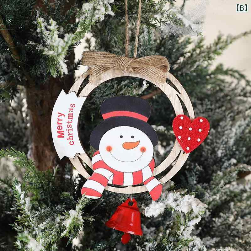 クリスマス 飾り おしゃれ 冬 12月 装飾 デコレーション ツリー オーナメント アクセサリー 室内 ドア 吊り 壁掛け サンタ スノーマン トナカイ リボン ベル ナチュラル