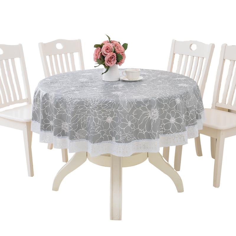 テーブルクロス 円形 北欧 おしゃれ 撥水 防水 耐油 耐熱 花 リーフ柄 レース 丸型 傷防止 180 220cm 大きいサイズ デスク カバー ホテル レストラン リビング インテリア コーディネート ラグジュアリー ドット チェック 蝶