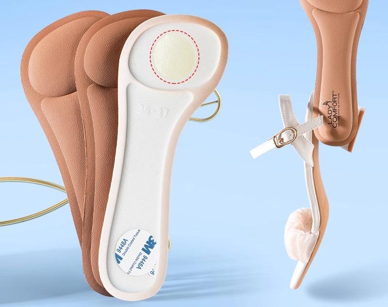 インソール サンダル レディース 夏 革製 靴用品 中敷き 足裏 土踏まず 吸汗 通気性 防臭 滑り止め 衝撃吸収 クッション 柔らかい 粘着式 ミュール パンプス ハイヒール シンプル 白 黒 ベージュ