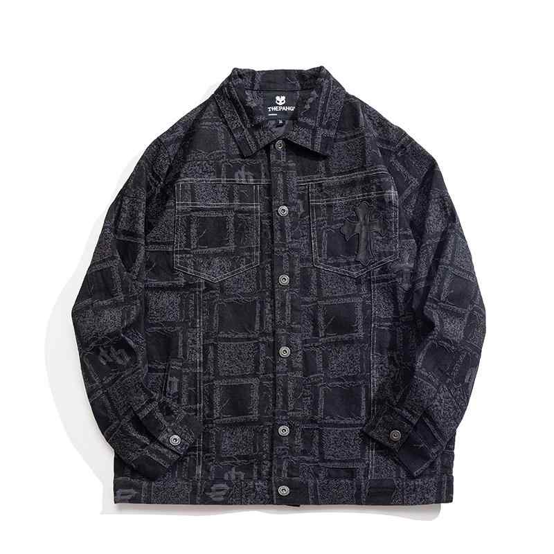 ジャケット メンズ おしゃれ 秋 大きいサイズ ゆったり デニム 黒 シンプル カジュアル 長袖 アウター