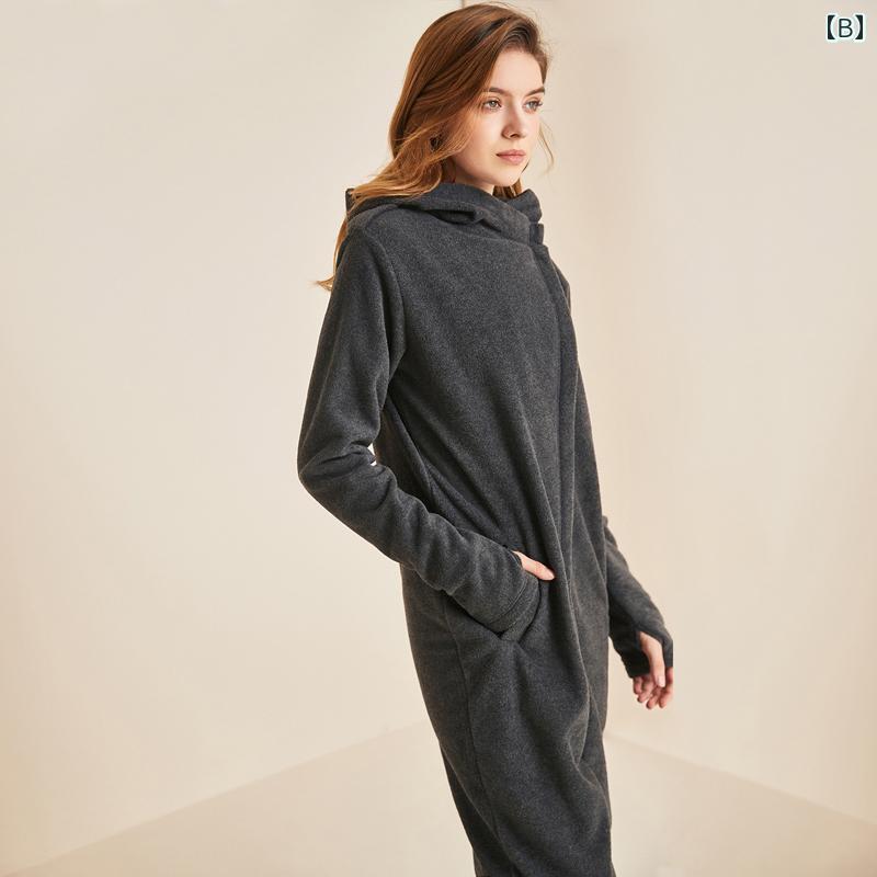 ロンパース 長袖 北欧 フード 付き ジャンプ スーツ キッズ 秋 冬 男の子 女の子 暖かい ルームウェア もこもこ シンプル リンクコーデ 親子 お揃い メンズ レディース ジップアップ 3