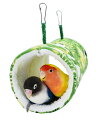 バードテント 巣 鳥 暖かい オウム ハムスター インコ冬 厚手 ベルベット かご ペット 用品 トンネル 家庭用 グリーン グレー イエロー ハート クマ柄 小動物 吊り下げ