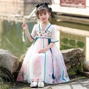 チャイナ服 子供 女の子 半袖 ワンピース レトロ 衣装 春夏 赤 青 うさぎ かわいい Aライン スカート ゆったり お祝い 撮影 コスプレ