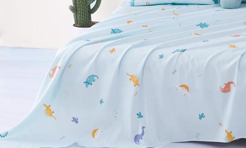 ベッド シーツ 寝具 カバー インテリア 子供 快適 安眠 柔らかい 通気性 抗菌 洗える 綿 プリント かわ..