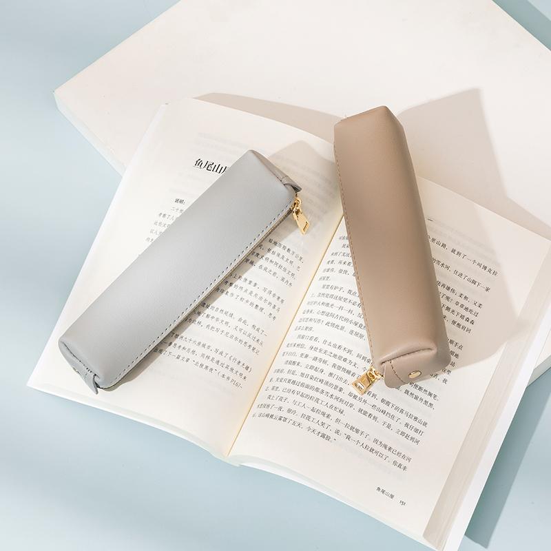 ペンケース おしゃれ 無地 筆箱 シンプル 筆 小物 入れ 文房具 文具 用品 メイク ポーチ 化粧 ガジェット バック 緑 黒 ピンク 雑貨 軽い frontop-12210274 フロントップ楽天市場店 パッケージ画像