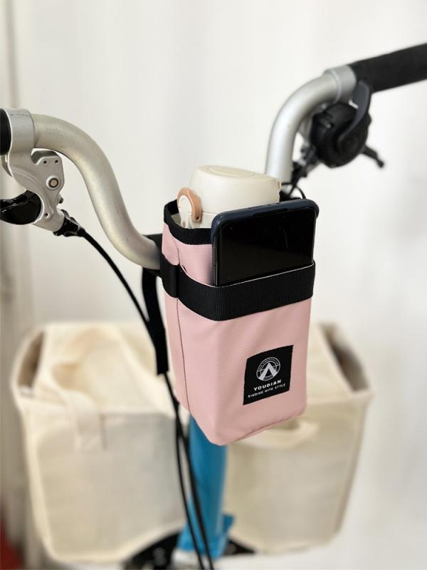 自転車 フロントバッグ かわいい コンパクト 通勤 通学 クロスバイク アクセサリー ハンギング 収納 取り付け 簡単 ピンク 緑 青バッグ容量：1L