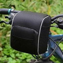 自転車 フロントバッグ ハンドル バー マウンテンバイク ハンギング 収納 大容量 通勤 通学 サイクリング 用品 取り付け 簡単 カモフラ柄 シンプル 黒 青...