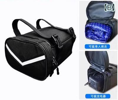 自転車 リアキャリア バッグ サイド フロント かご 荷台 黒 バイク 防水 反射 ツー...