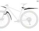 自転車 泥除け フェンダー マウンテン バイク 前 後輪 ワイド フロント リア 耐寒 PP TPE シートポスト 角度調整 アクセサリー 黒(4)