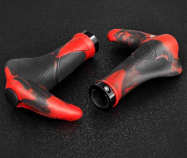 自転車 グリップ 交換 ハンドル セット マウンテンバイク 滑り止め サイクリング スポーツ アクセサリー 用品 黒 赤 青 一体型 専用工具