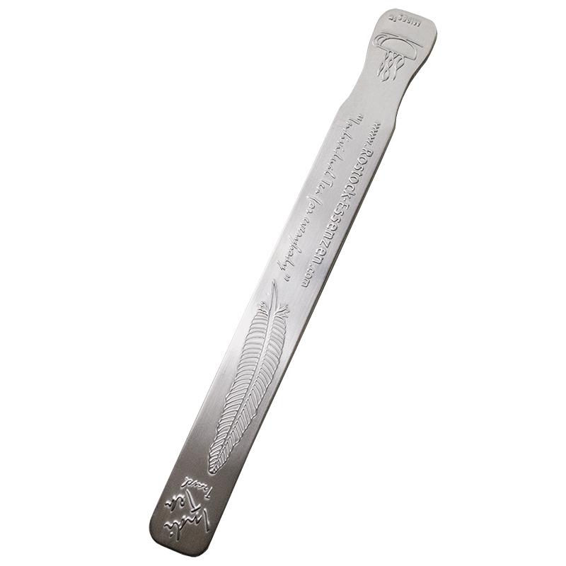 ハニーディッパー ハチミツ すくう 道具 スティック ステンレス 鋼 カトラリー キッチングッズ 雑貨 食器 撹拌 ミキシング かき混ぜ ティー ジャム コーヒー レトロ エンボス リーフ柄 シルバー シンプル おしゃれ