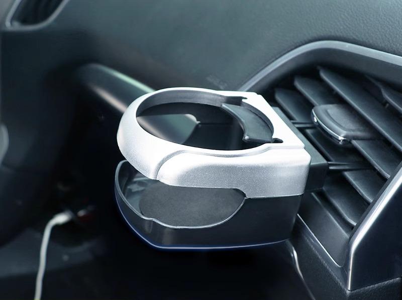 ドリンクホルダー 車 ウォーター カップ 多機能 エアコン 吹き出し口 灰皿 固定 ブラケット ブラック ..