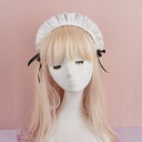 ロリータ ヘアアクセサリー 髪飾り リボン カチューシャ メイド ガーリー ヘッドバンド イベント コスプレ 衣装 かわいい シンプル 写真 撮影 小物 白 黒