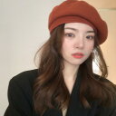 レディース 秋冬 ベレー帽 画家 帽子 ウール 暖かい おしゃれ 韓国 ファッション コーデ シンプル 無地 ゆったり ふわふわ