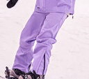 スキーウェア メンズ パンツ レディース 秋冬 スノーボード アウトドア 防水 防風 ファスナー ベルベット カジュアル 無地 大きいサイズ 黒 緑 紫伸縮性：伸縮性なし素材構成: ポリエステル繊維100