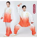 太極拳 服 レディース ヨガ 瞑想 運動 拳法 表演服 おしゃれ 動きやすい ドラゴン 龍 鳳凰 グラデーション 上下セット パンツ エレガント フォーマンス ...