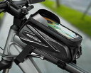 クロスバイク フレームバッグ 自転車アクセサリー サイクリング 防水 撥水 スマホホルダー タッチパネル対応 大容量 ハードケース 小物収納 工具入れ スタイリ...