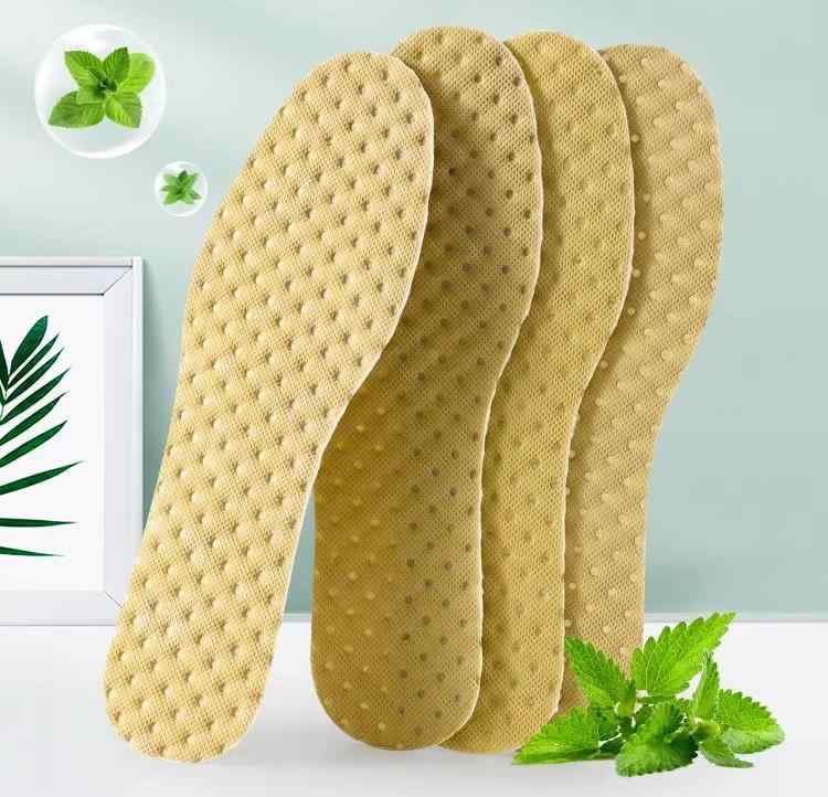 靴 インソール 使い捨て 夏 中敷き ユニセックス 吸汗 防臭 通気性 多層 ミント 薄手 コットン 普段使..