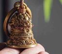 熊よけ 鈴 キーホルダー ストラップ 真鍮 赤銅 シルバー925 編み紐 リング ペンダントトップ ルームミラー アクセサリー 大音量 レトロ チャイナ風 縁起...