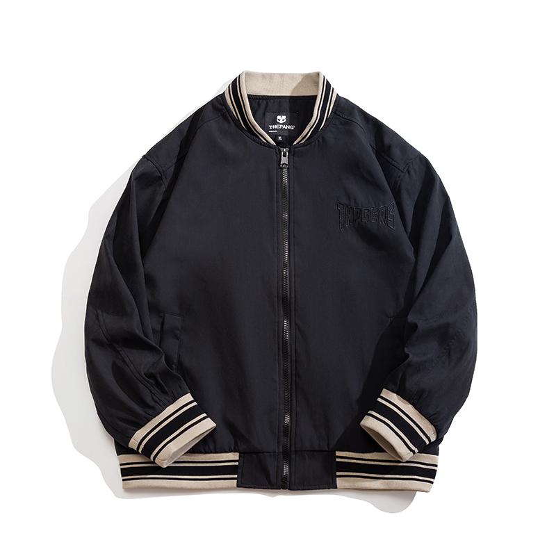 スタジャン ジャケット メンズ おしゃれ 大きいサイズ 水洗加工 ゆったり シンプル 秋 バーシティ ボンバージャケット