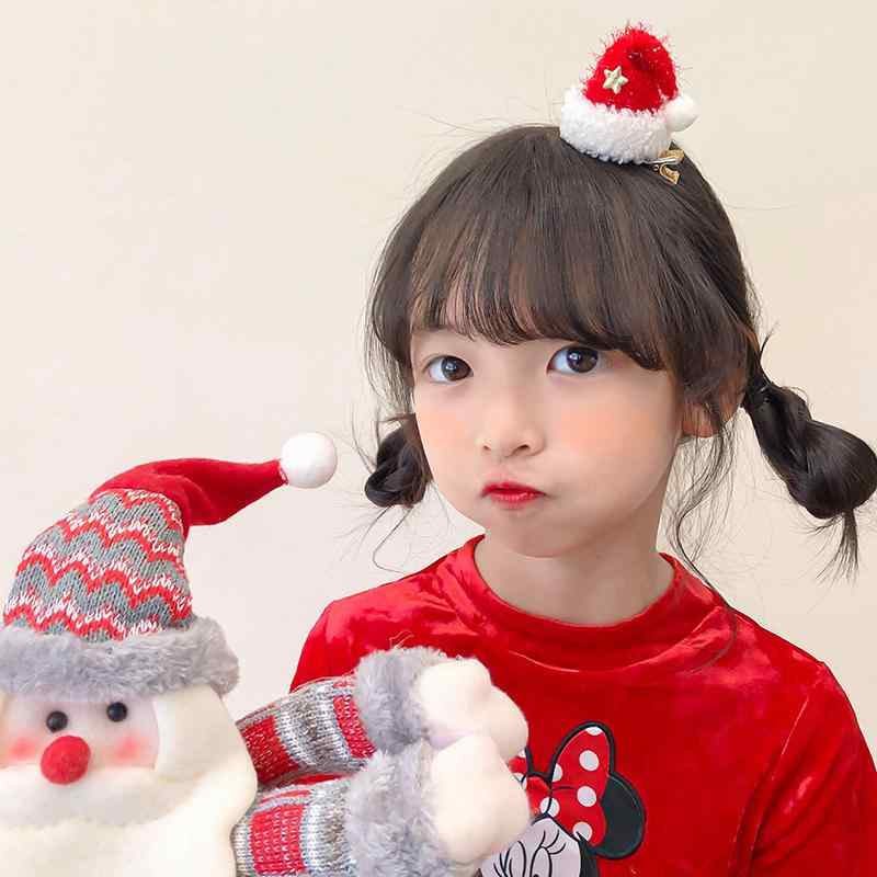 クリスマス ヘアアクセサリー ピン クリップ 髪飾り ベビー 子供 キッズ かわいい 星 天使 羽 サンタ ..