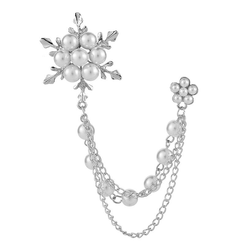 スーツ ラペルピン チェーン 韓国 レディース 襟 ブローチ アクセサリー シャツ おしゃれ デート パーティー プレゼント ハート 星 クロス 金 銀