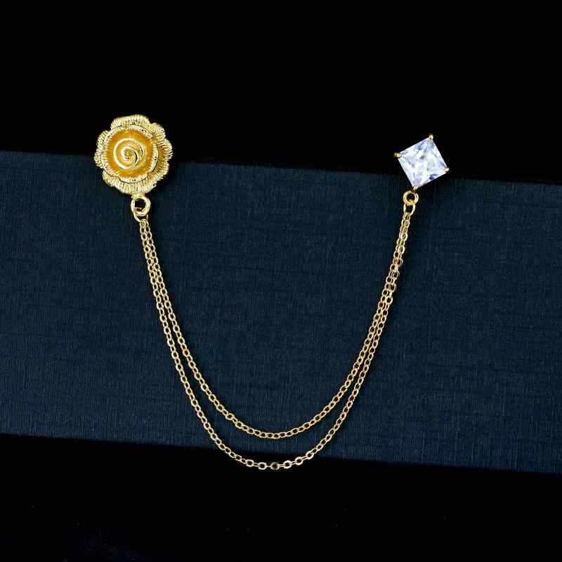 スーツ ラペルピン チェーン ブローチ メンズ レディース 襟 シャツ フラワー アクセサリー ジャケット 装飾 プレゼント ビジネス パーティー デート 惑星...