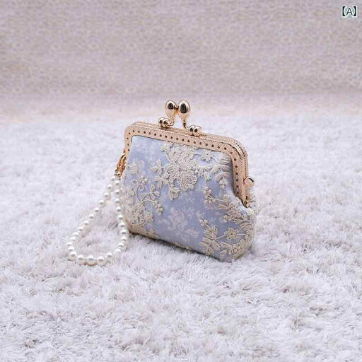 がま口財布 かわいい レディース 小銭入れ ガジェットポーチ チェーン バッグ 手作り レトロ レース ミニ ヘッドフォン カード ブルー グリーン ピンク ストラップ パール がま口財布 かわいい レディース 小銭入れ ガジェットポーチ チェーン バッグ 手作り レトロ レース ミニ ヘッドフォン カード ブルー グリーン ピンク ストラップ パール