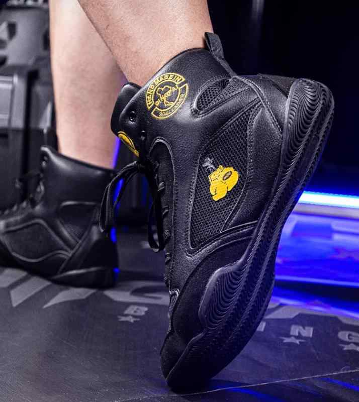 ボクシング シューズ メンズ レディース ハイカット レースアップ PUレザー 通気 メッシュ 耐摩耗 滑り止め 衝撃吸収 柔軟性 軽量 格闘技 トレーニング ...