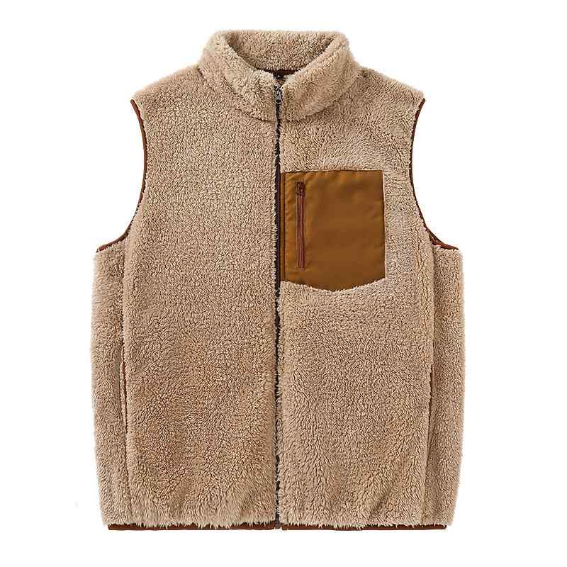 ボアベスト メンズ 冬 厚手 暖かい 防寒 ノースリーブ ジャケット 保温性 スタンドカラー ジップアップ..