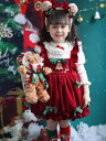 子供 クリスマス 衣装 女の子 ドレス コスチューム チュチュ スカート レディース コットン リボン 装飾 セーター カチューシャ 靴下 ヘアピン ロリータ ...