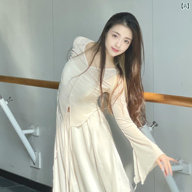 中国 舞踏 衣装 ダンス おしゃれ レディース Vネック ステージ パフォーマンス 発...