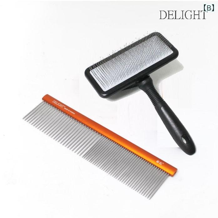 ノミ取り コーム ペットブラシ グルーミング マッサージ 犬 猫 お手入れ 用品 美容針 パープル ブルー オレンジ フラット 毛玉 シラミ 便利 セット