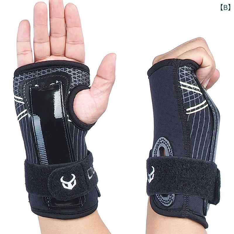 プロテクター 手首 手のひら 防具 スキー スノーボード フィットネス リストガード 面ファスナー 金属プレート 滑り止め 通気 おしゃれ ロゴ 黒