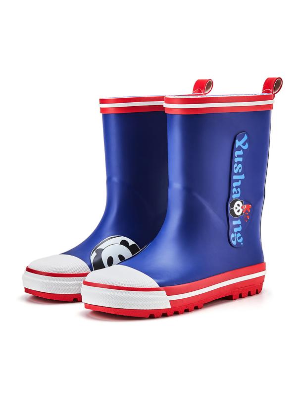 レインブーツ キッズ 男の子 女の子 ベビー 防水 シューズ ラバー 耐摩耗性 滑り止め ブルー ネイビー かわいい 綿 通気性 安全 快適 パンダ インナー 暖かい 冬