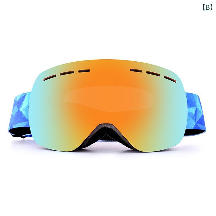 スキー ゴーグル ダブル ミラー 球面 レンズ 通気性 防曇 メンズ レディース カップル ウィンタースポーツ スノボ スノーボード かっこいい 子供用 男の子 女の子
