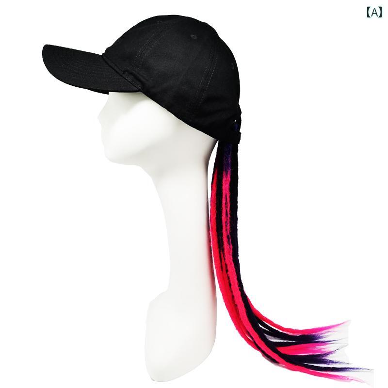 ドレッドヘアウィッグ 帽子 かつら コスプレ レゲエ ファッション ヒップホップ メンズ レディース ショートヘア ポニーテール バケットハット キャップ ニット帽 黒 ピンク