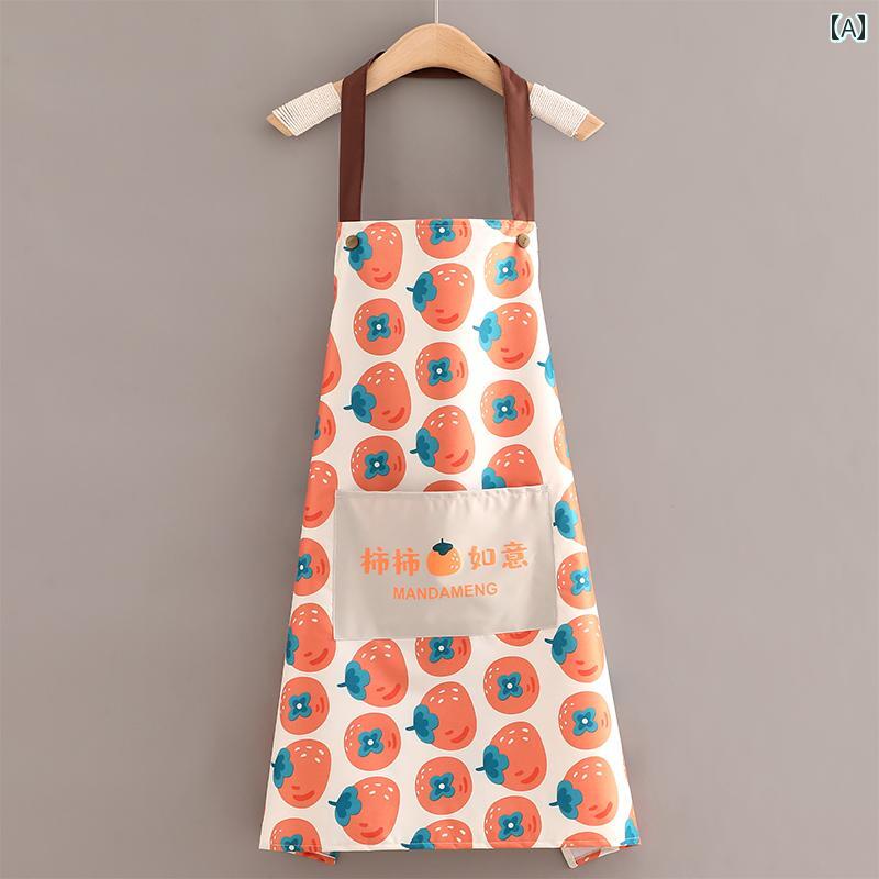 エプロン おしゃれ 大人 耐油 ホーム キッチン 通気性 調理 メンズ レディース PVC 家庭用 作業 ポケッ..