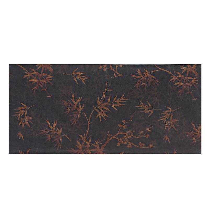 ティーマット チャイナ風 プリント 染色 両面 豪華 テーブル ランナー 禅 ブラック 植物 家庭用 レトロ..