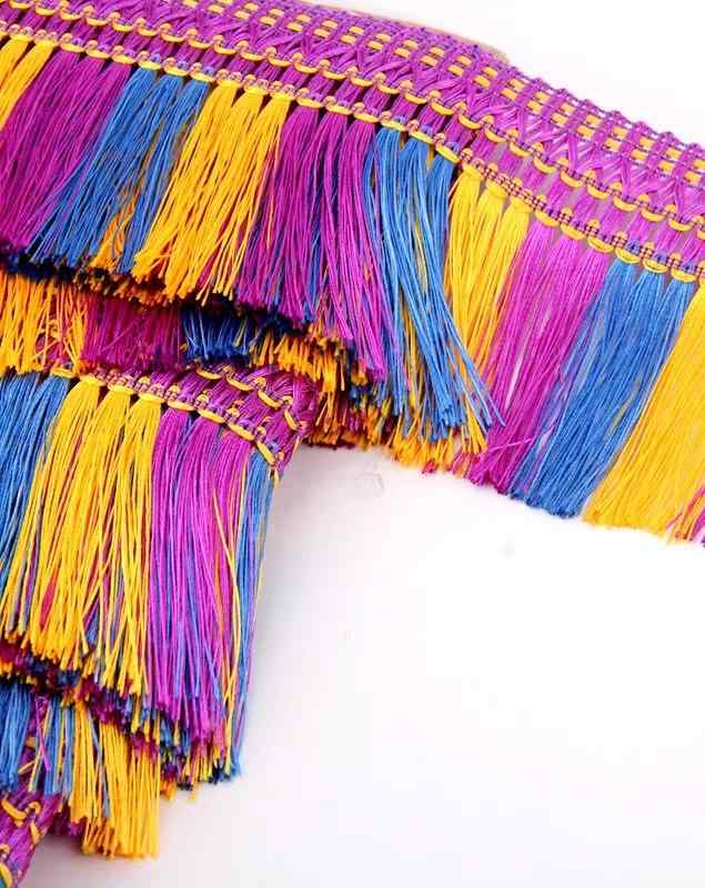 トラック 内装 民族風 ボール フリンジ 幅広 飾り紐 カーテン トリム 車内 フロント 吊り下げ アクセサ..