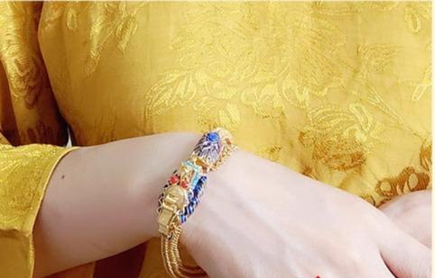 辰年 ブレスレット レディース ロープ編み 象嵌 干支 プレゼント アクセサリー 誕生日 お祝い おしゃれ..