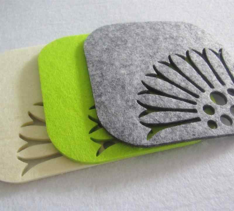 コースター おしゃれ 不織布 フェルト ティー カップ マット 吸収性 滑り止め 断熱 ダイニング キッチン テーブル お茶会 普段使い 来客 家庭用 花